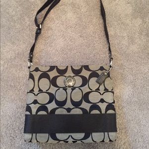 Coach signature shoulder bag.